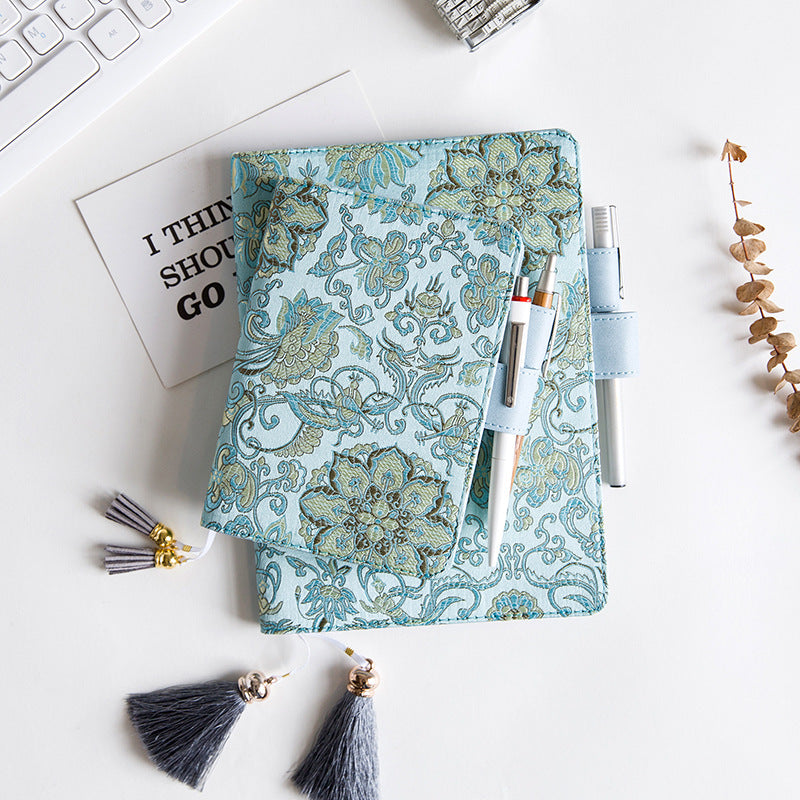 Notebook And Notepad Flying Blue Flower Series