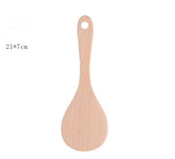 Unpainted wooden shovel wooden spoon non-stick special shredder long handle spoon