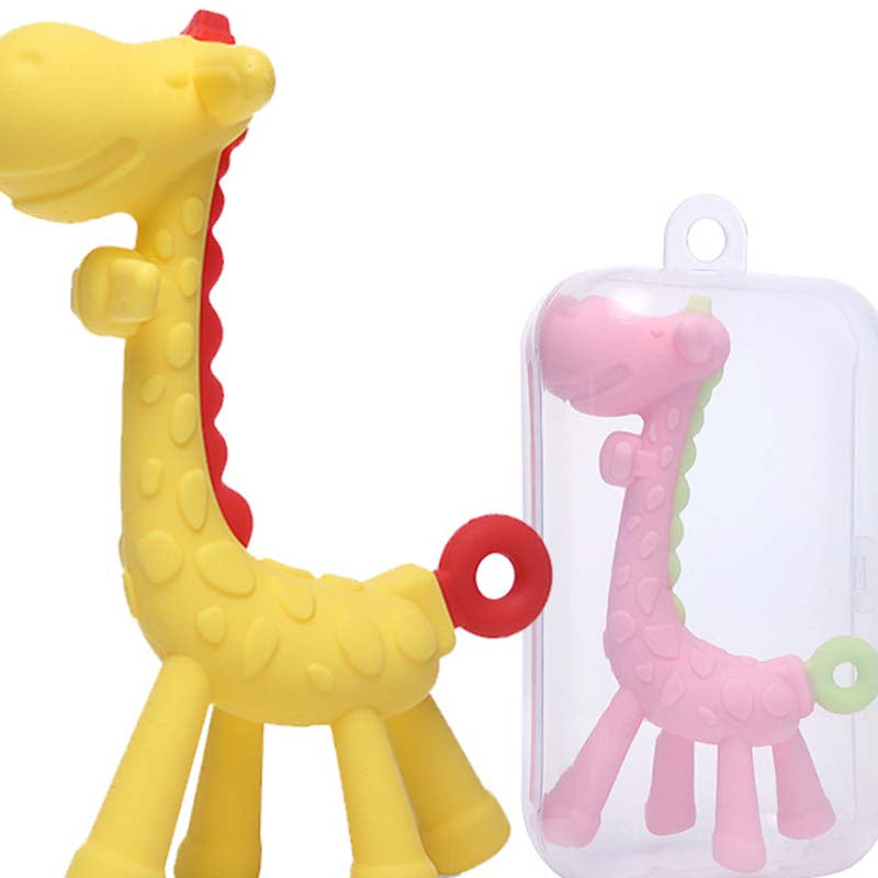 Giraffe Silicone Baby Molar Stick Teether Toy