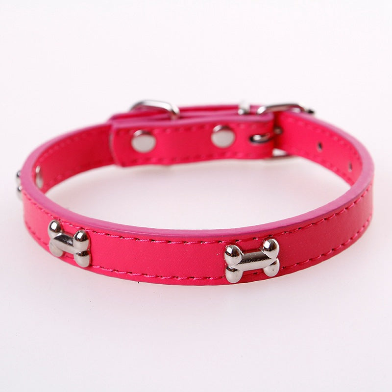 Fashionable Personality Pet PU Neck Ring Accessories