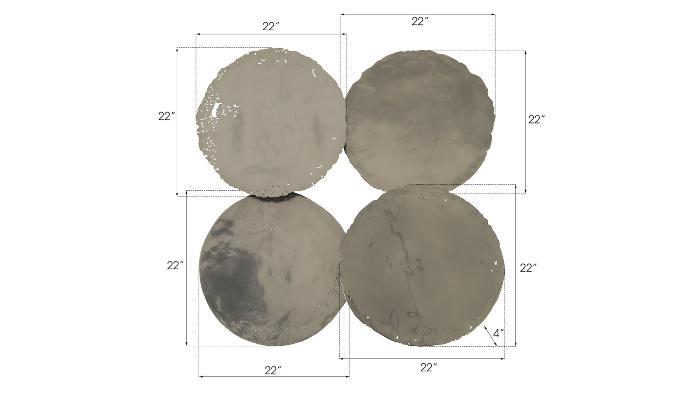 Cast Oil Drum Wall Discs (Set Of 4)